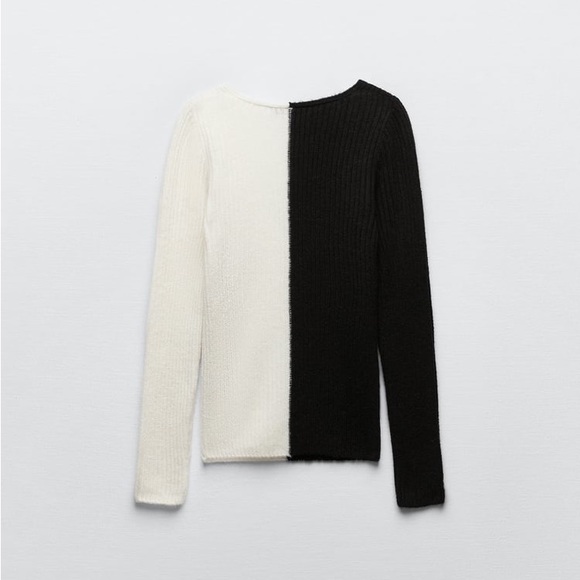 Zara Tops Zara Combination Knit Sweater Poshmark